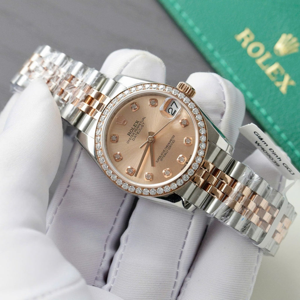 Rolex DateJust Watch Moissanite Diamonds 31mm