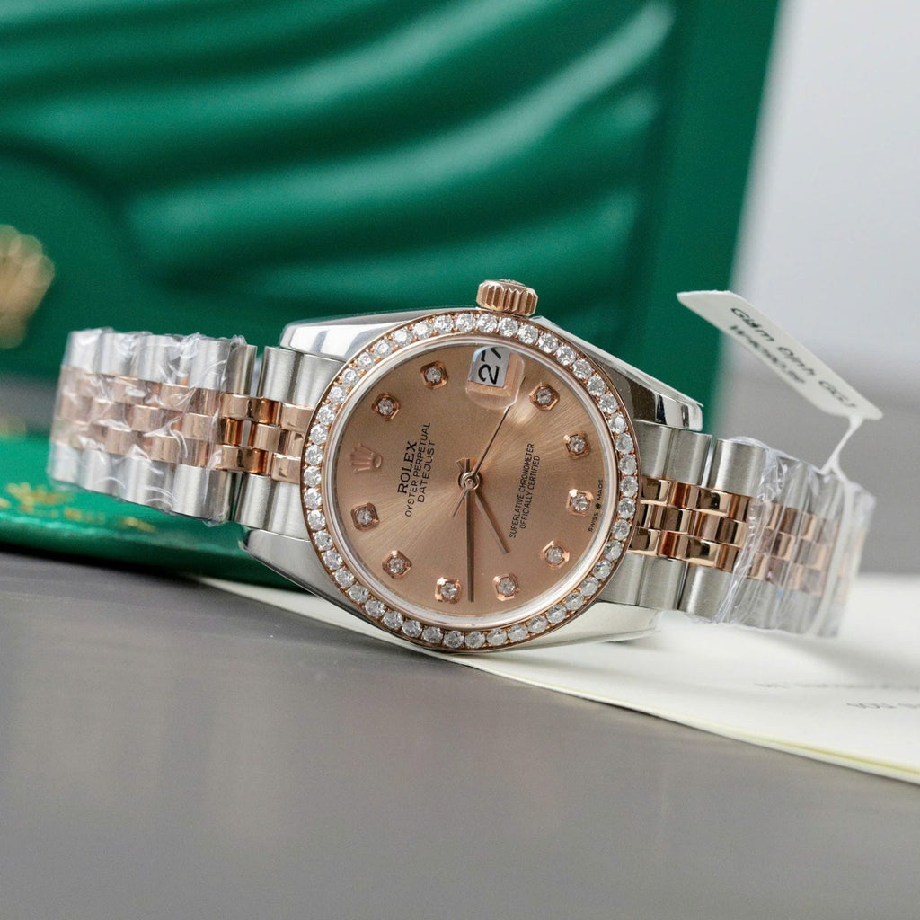 Rolex DateJust Watch Moissanite Diamonds 31mm