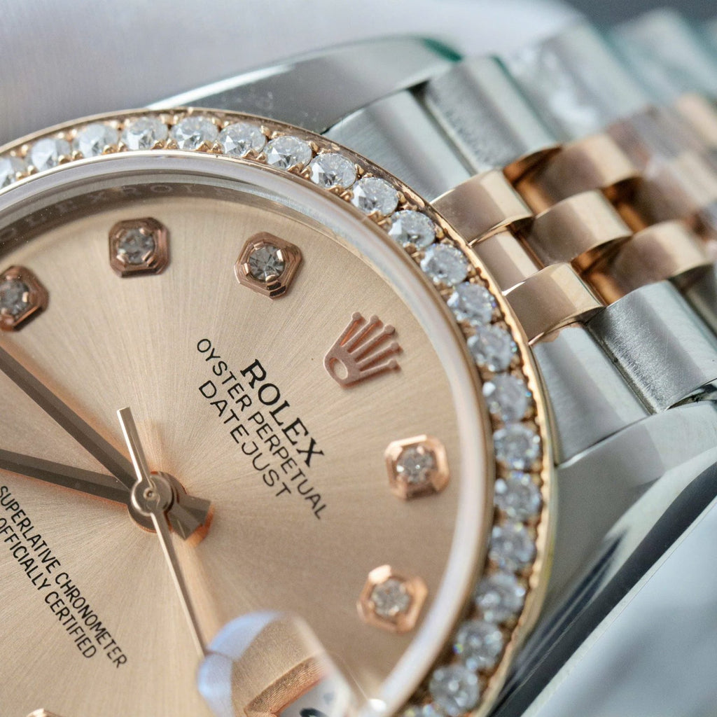 Rolex DateJust Watch Moissanite Diamonds 31mm