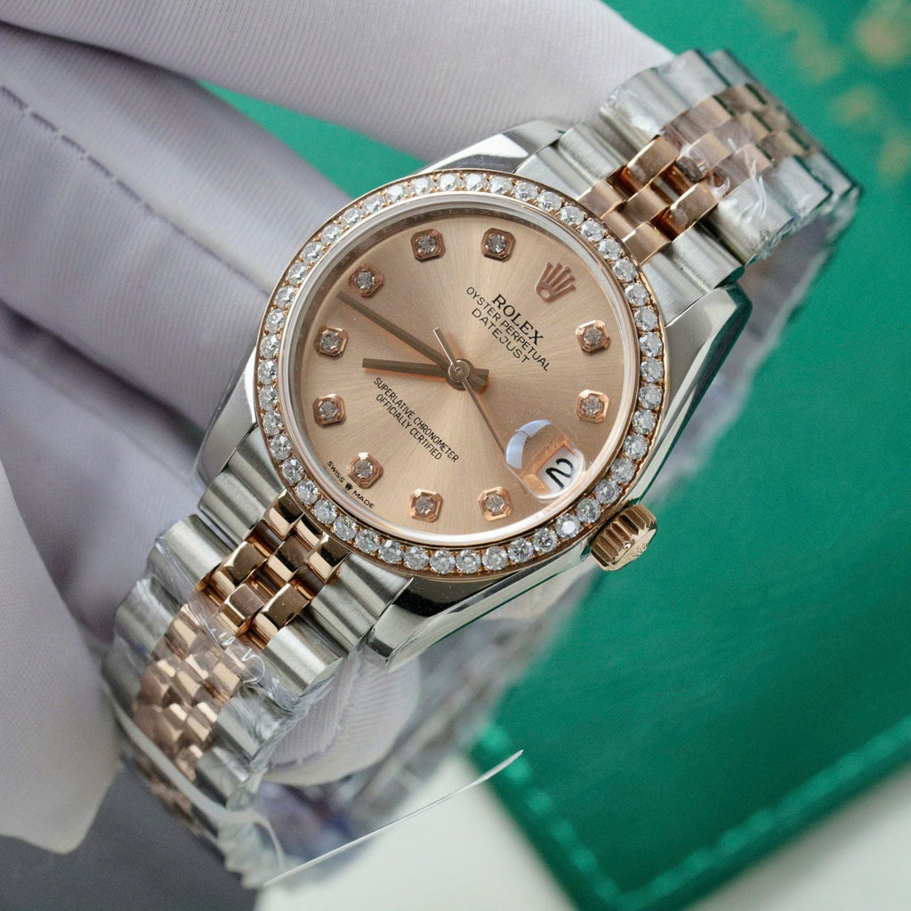 Rolex DateJust Watch Moissanite Diamonds 31mm