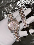 Rolex Watch Date Just With Full Diamond Moissanite 41mm