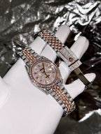 Rolex Watch Date Just With Full Diamond Moissanite 41mm