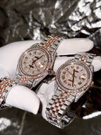 Rolex Watch Date Just With Full Diamond Moissanite 41mm