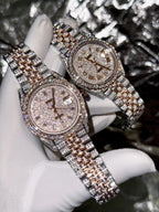 Rolex Watch Date Just With Full Diamond Moissanite 41mm