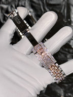 Rolex Watch Date Just With Full Moissanite Diamond Pink Dial 41mm