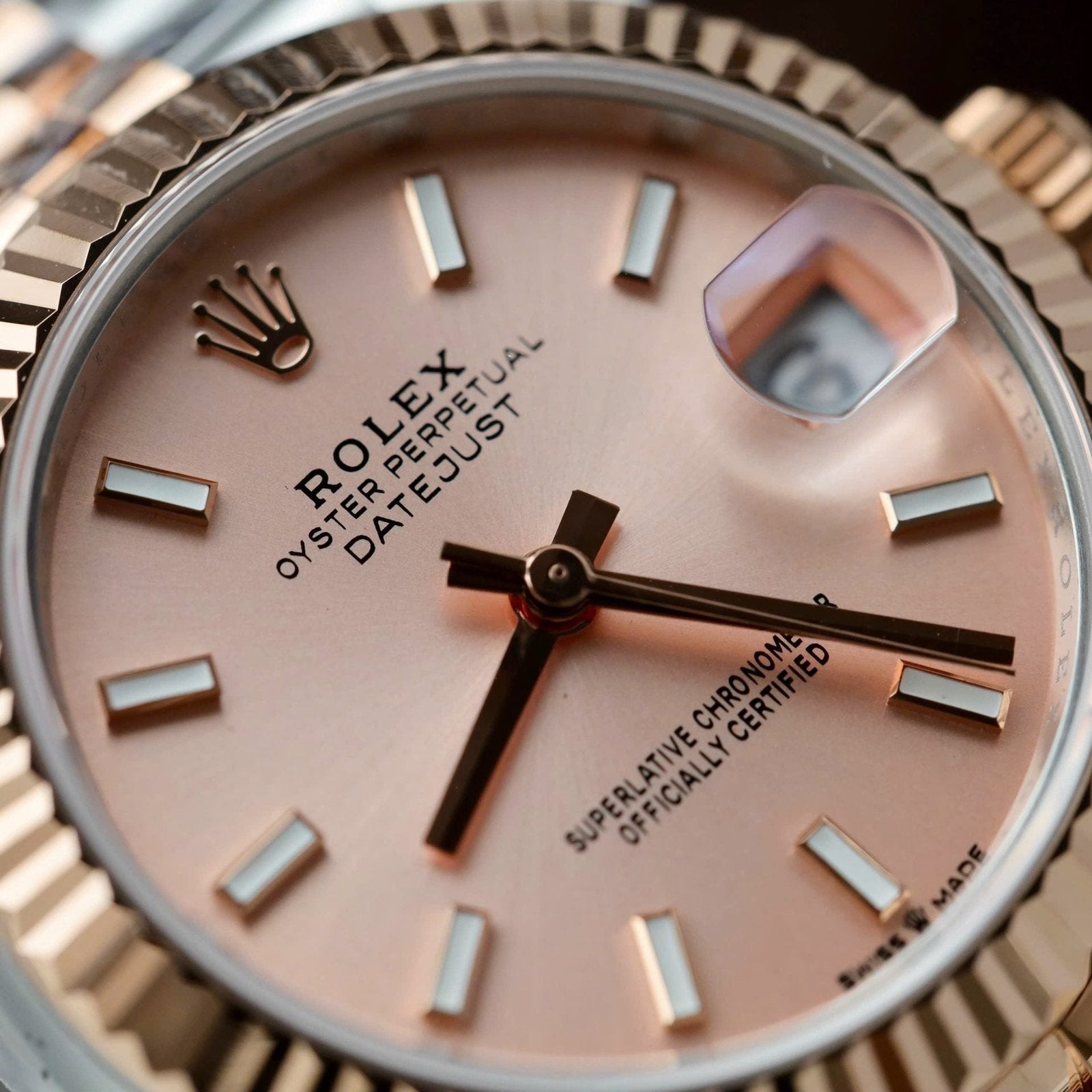 Rolex DateJust Watch Pink Dial Jubilee Strap 31mm