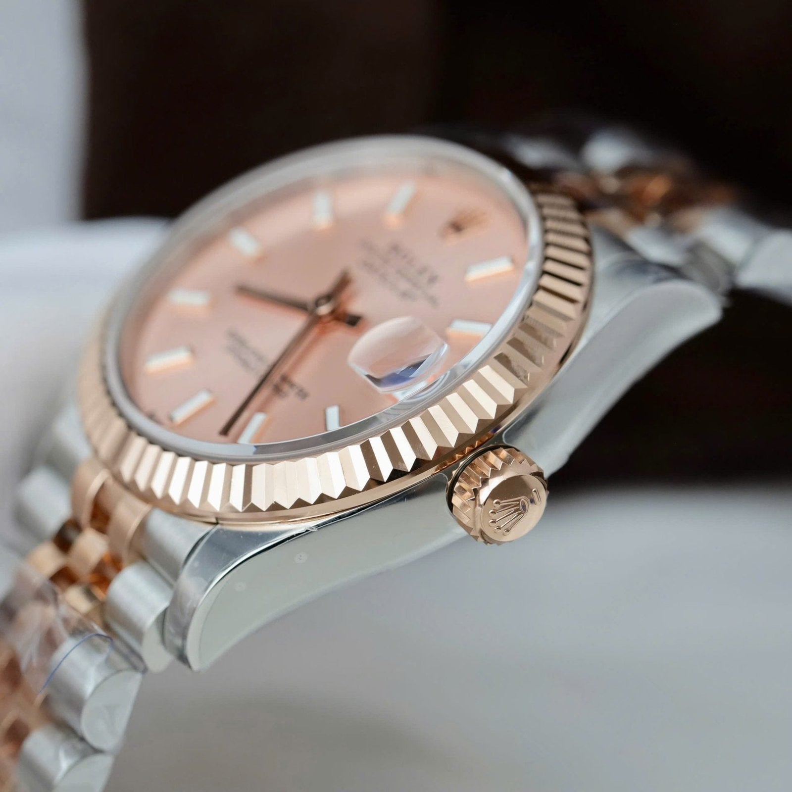 Rolex DateJust Watch Pink Dial Jubilee Strap 31mm