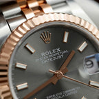 Rolex DateJust Watch Gray Dial Jubilee Strap 31mm