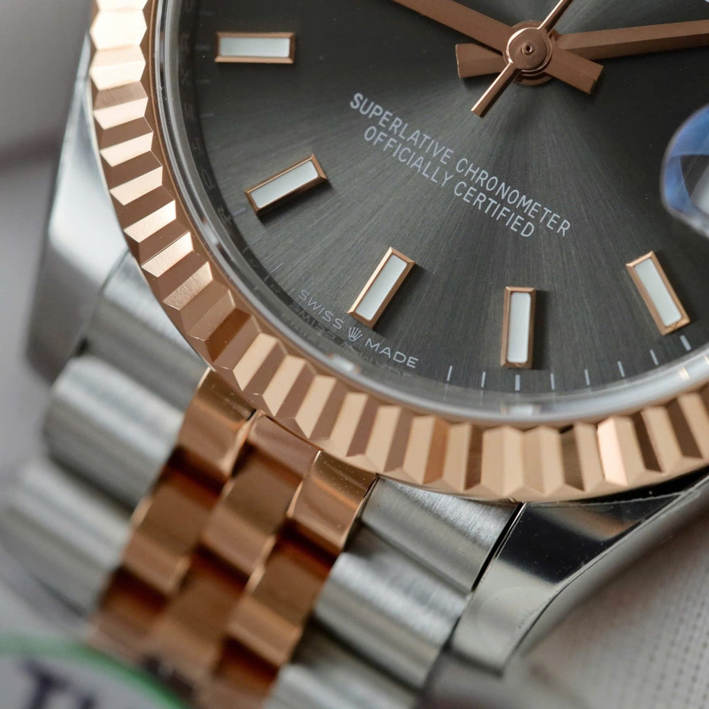 Rolex DateJust Watch Gray Dial Jubilee Strap 31mm