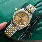 Rolex Date Just Watch Demi Gold Diamonds Bezel 36-41mm
