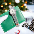 Rolex Watch Date Just White Dial Benzel Moissanite Diamonds 31mm