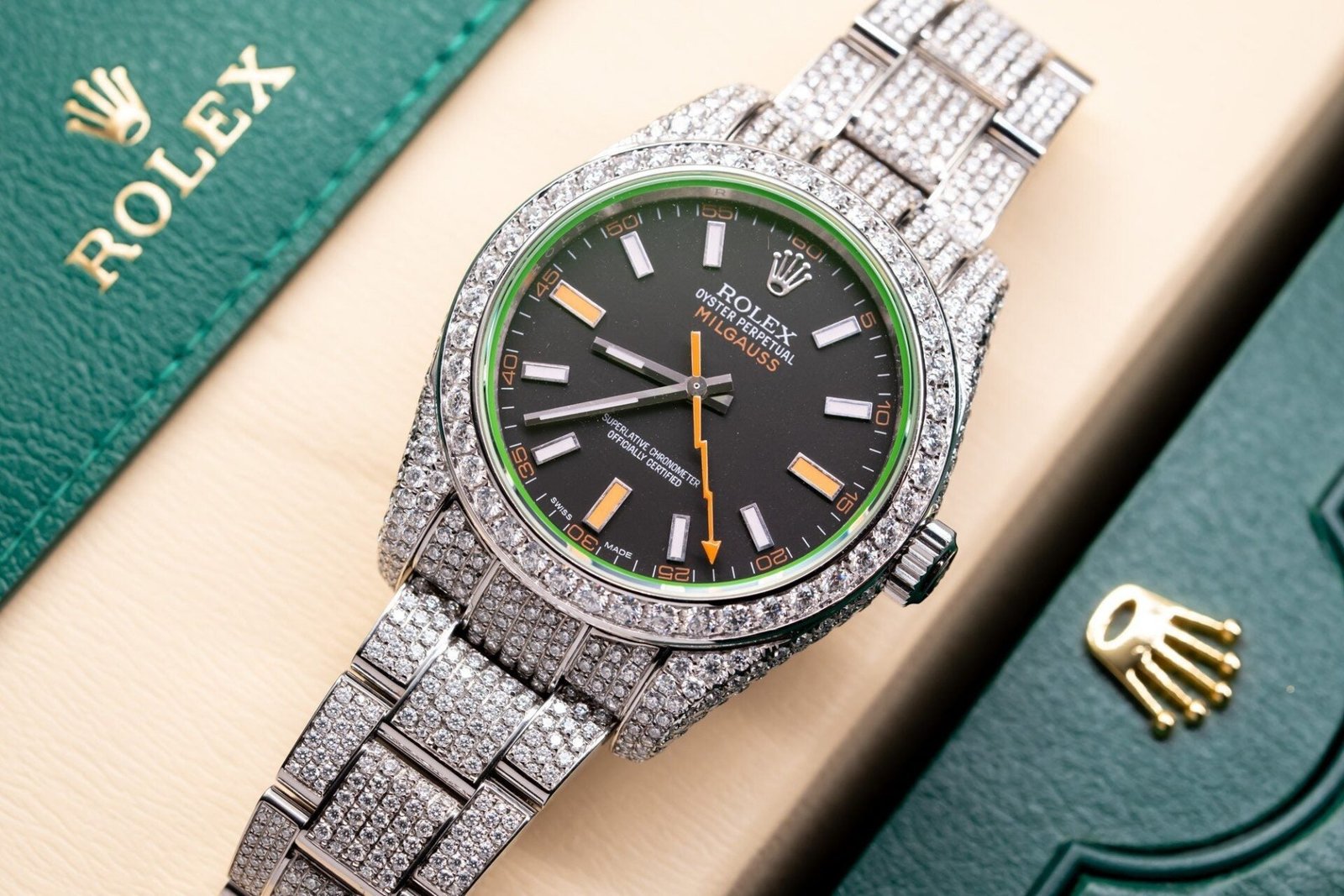 Rolex Watch With Moissanite Diamond Hong Kong 41mm