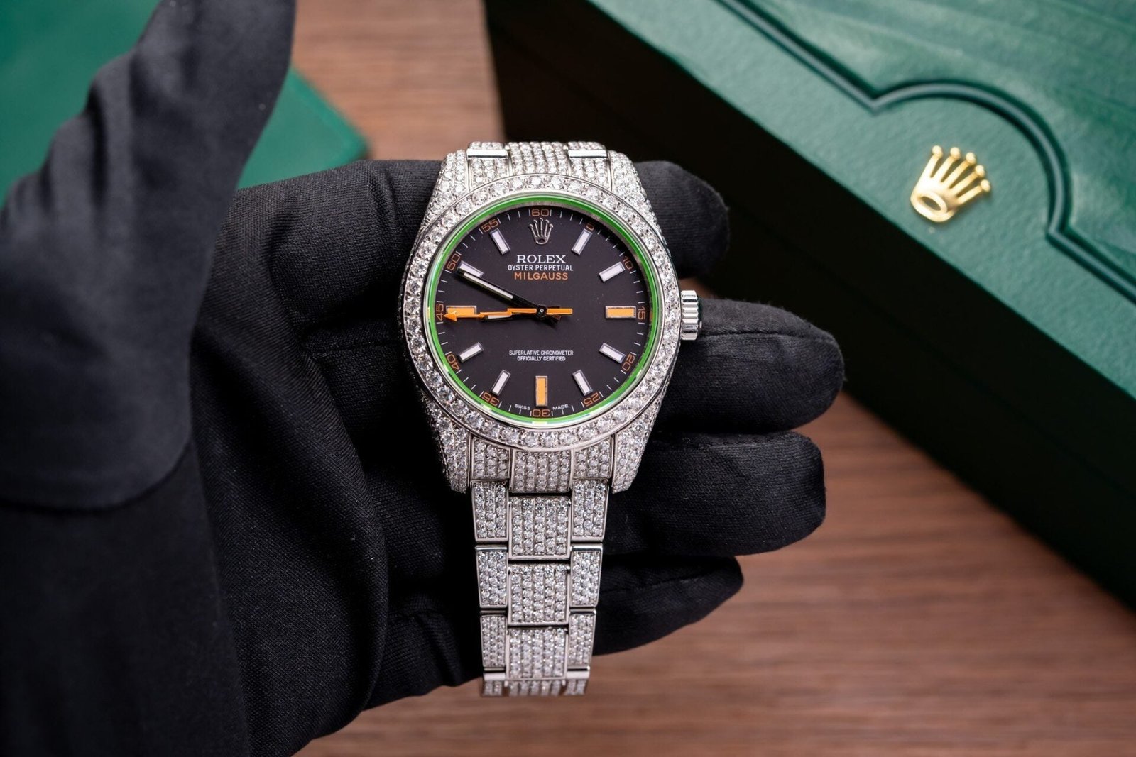 Rolex Watch With Moissanite Diamond Hong Kong 41mm