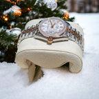 Rolex DateJust Moissanite Diamond White Dial Watch Demi 31mm