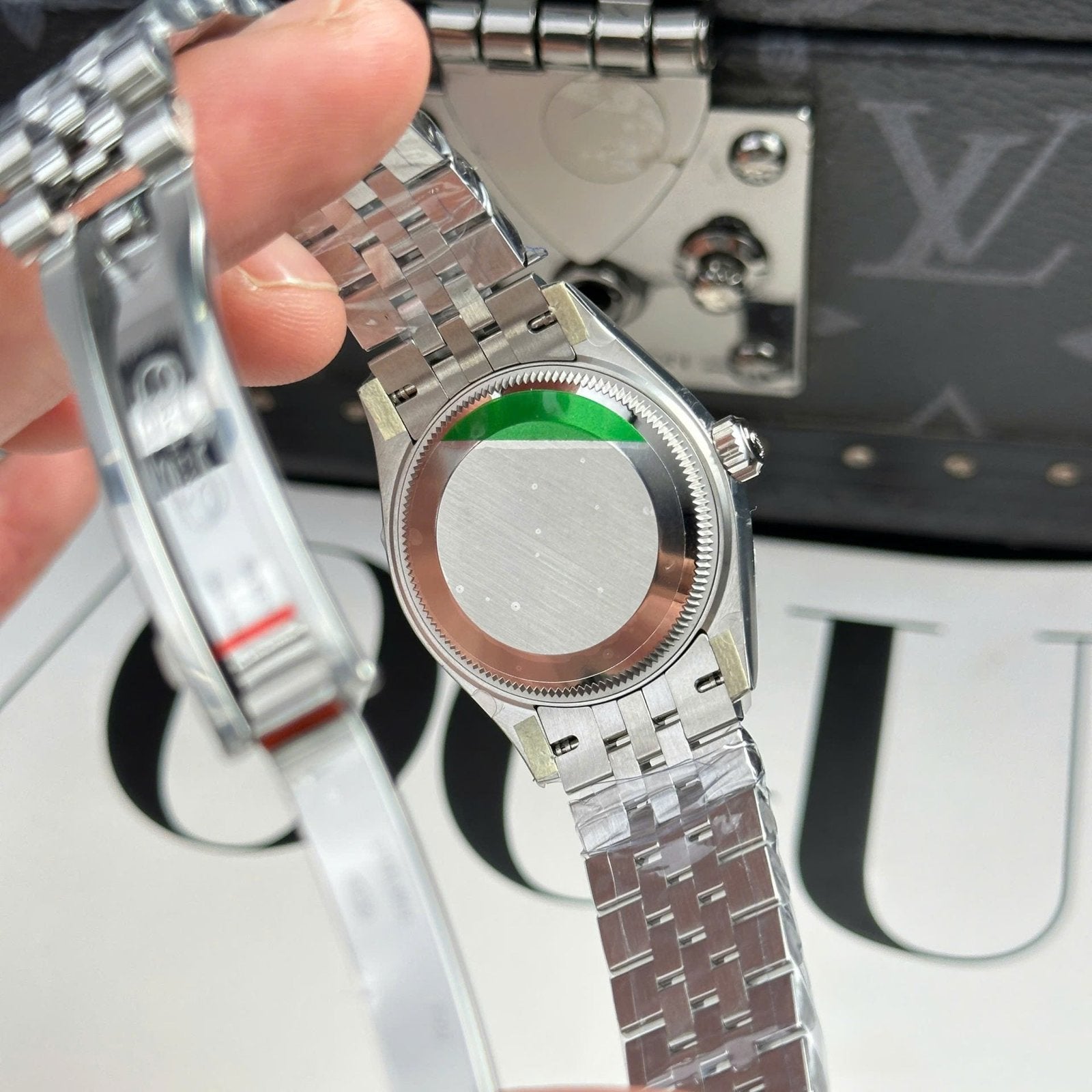Rolex DateJust Watch Dial Green Jubilee Strap 31mm