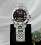 Rolex DateJust Watch Dark Gray Dial Jubilee Strap 31mm