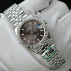 Rolex DateJust Watch Dark Gray Dial Jubilee Strap 31mm