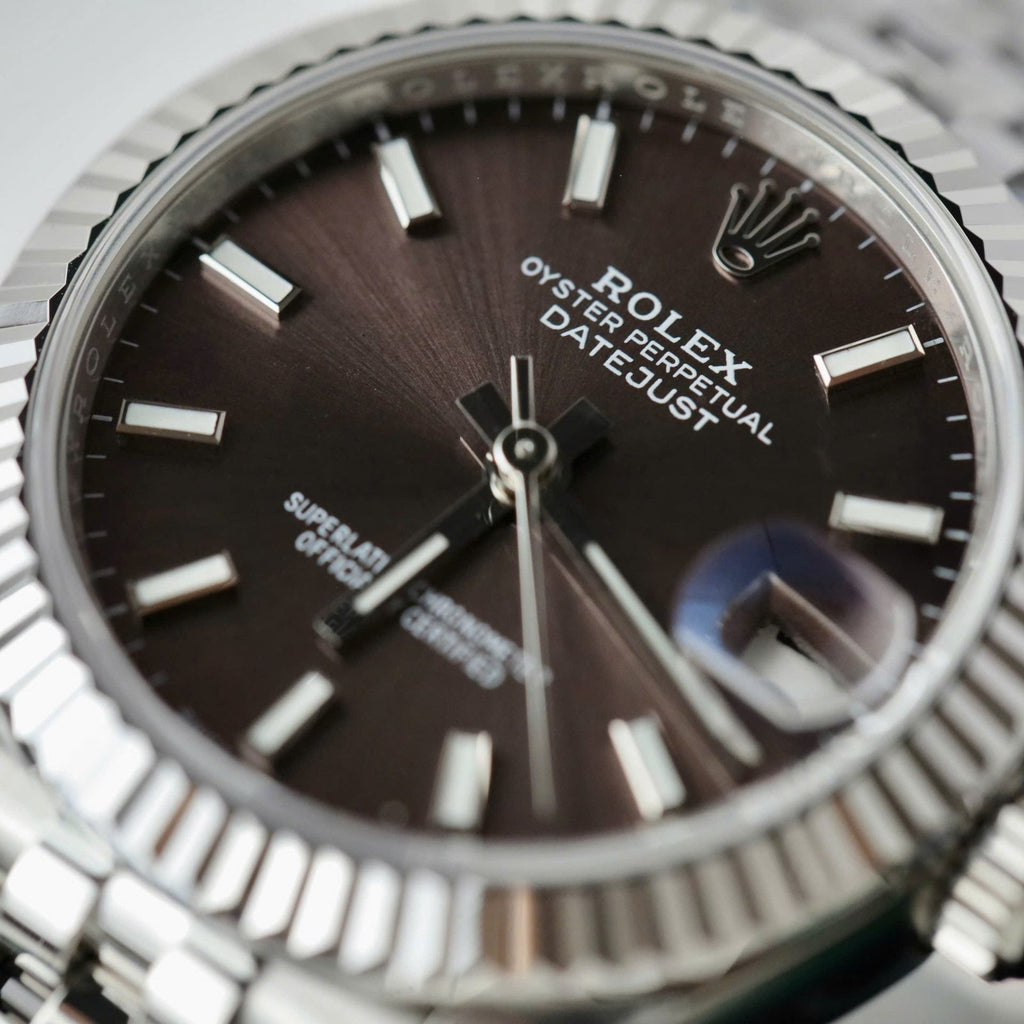 Rolex DateJust Watch Dark Gray Dial Jubilee Strap 31mm