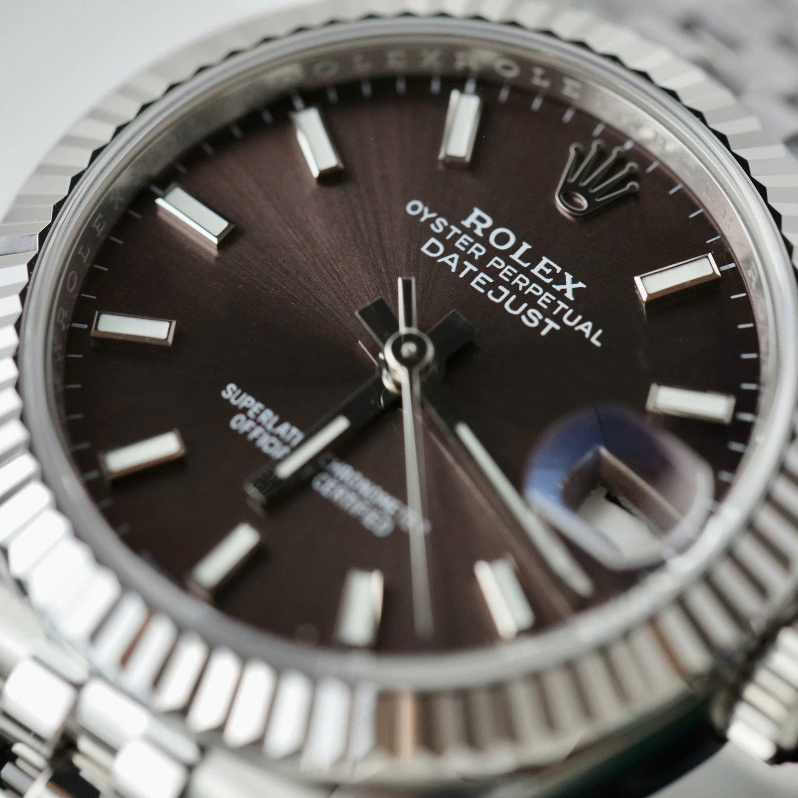 Rolex DateJust Watch Dark Gray Dial Jubilee Strap 31mm
