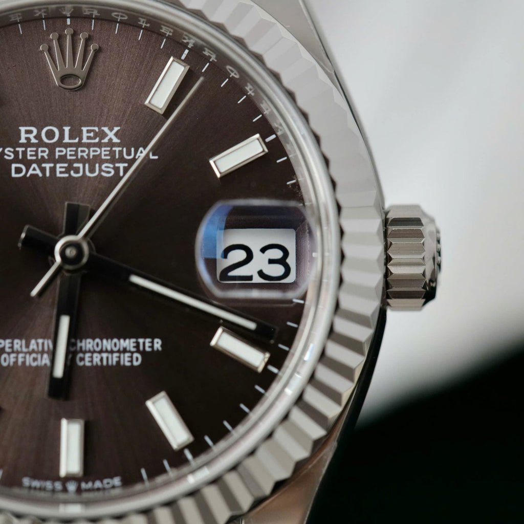 Rolex DateJust Watch Dark Gray Dial Jubilee Strap 31mm
