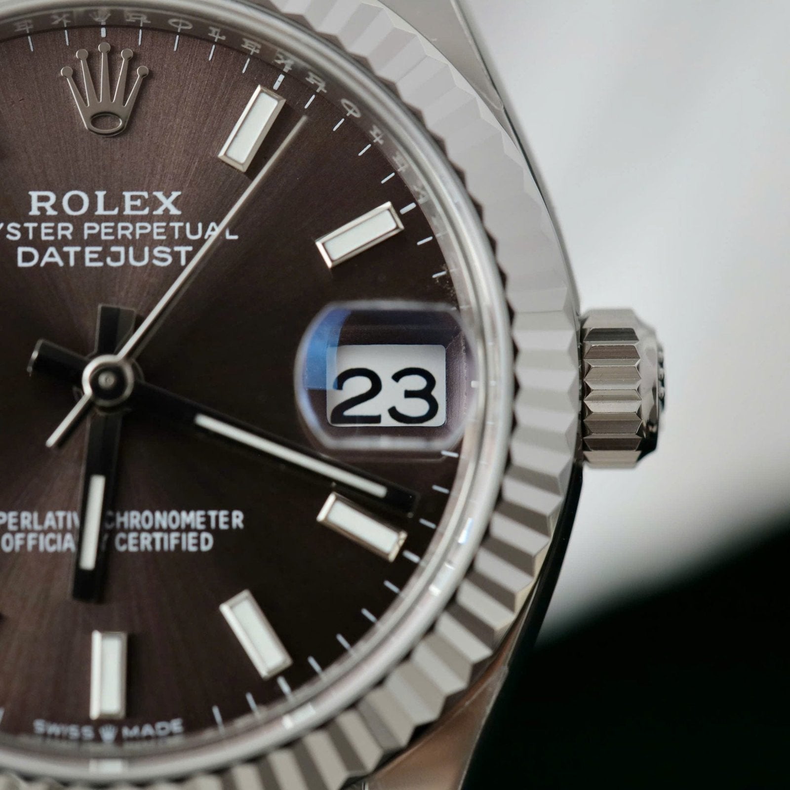 Rolex DateJust Watch Dark Gray Dial Jubilee Strap 31mm