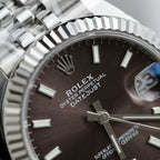 Rolex DateJust Watch Dark Gray Dial Jubilee Strap 31mm