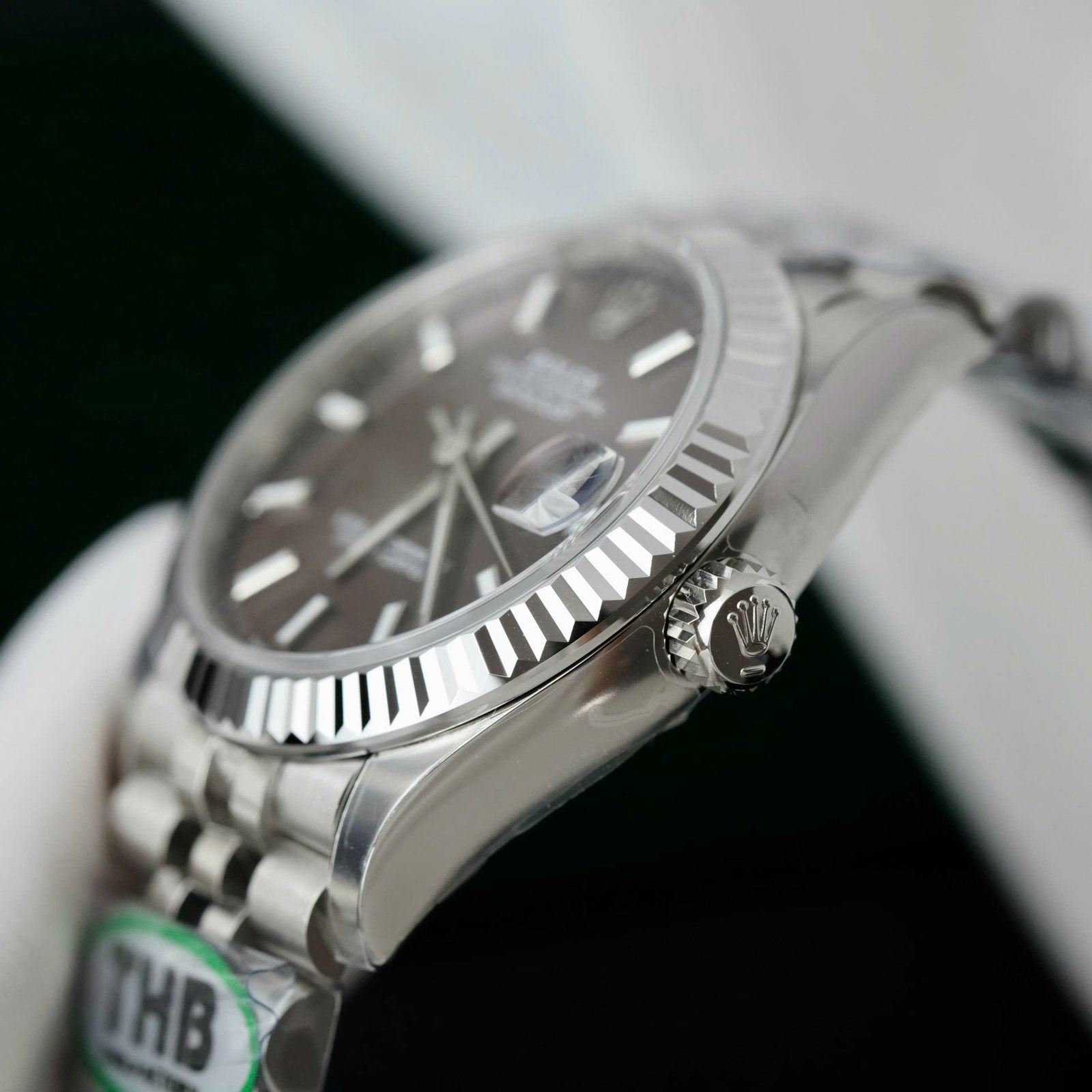 Rolex DateJust Watch Dark Gray Dial Jubilee Strap 31mm