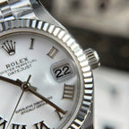 Rolex DateJust Watch Dial White Jubilee Strap 31mm