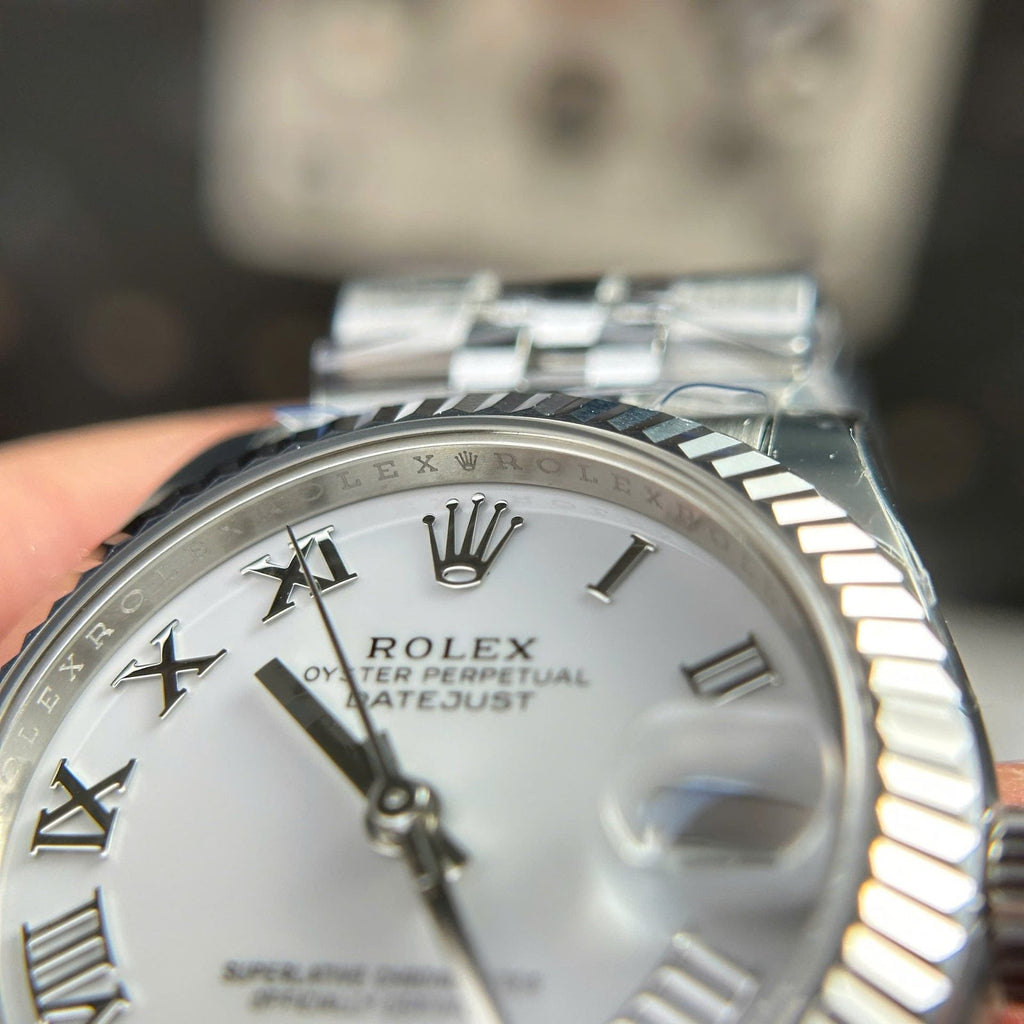 Rolex DateJust Watch Dial White Jubilee Strap 31mm