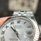 Rolex DateJust Watch Dial White Jubilee Strap 31mm