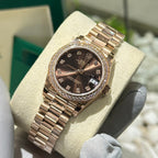 Rolex DateJust Watch Chocolate Dial Oyster Strap 31mm