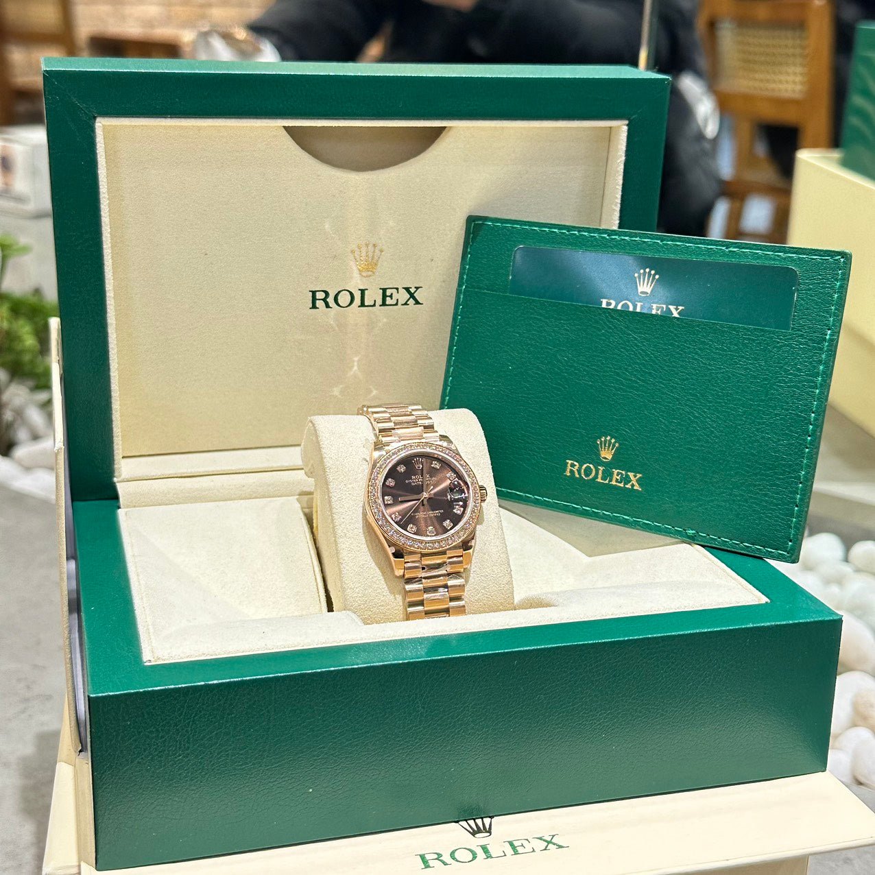 Rolex DateJust Watch Chocolate Dial Oyster Strap 31mm