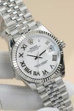 Rolex DateJust Lady Watch White Dial Roman Numerals 31mm