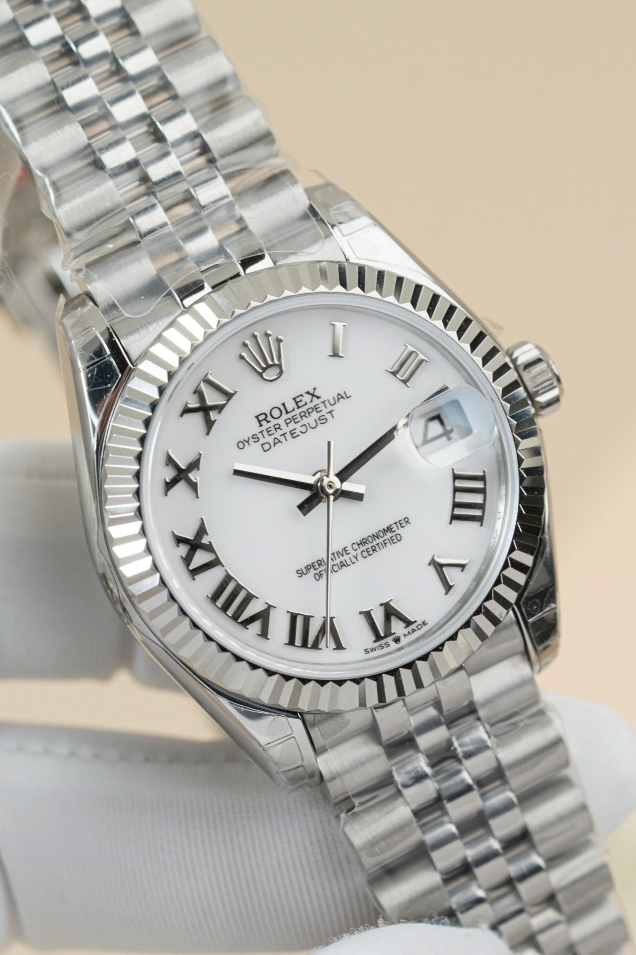 Rolex DateJust Lady Watch White Dial Roman Numerals 31mm