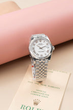 Rolex DateJust Lady Watch White Dial Roman Numerals 31mm