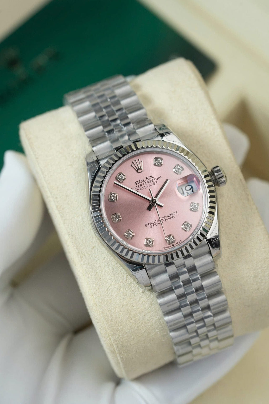 Rolex DateJust Lady Watch Pink Dial Jubilee Strap 31mm