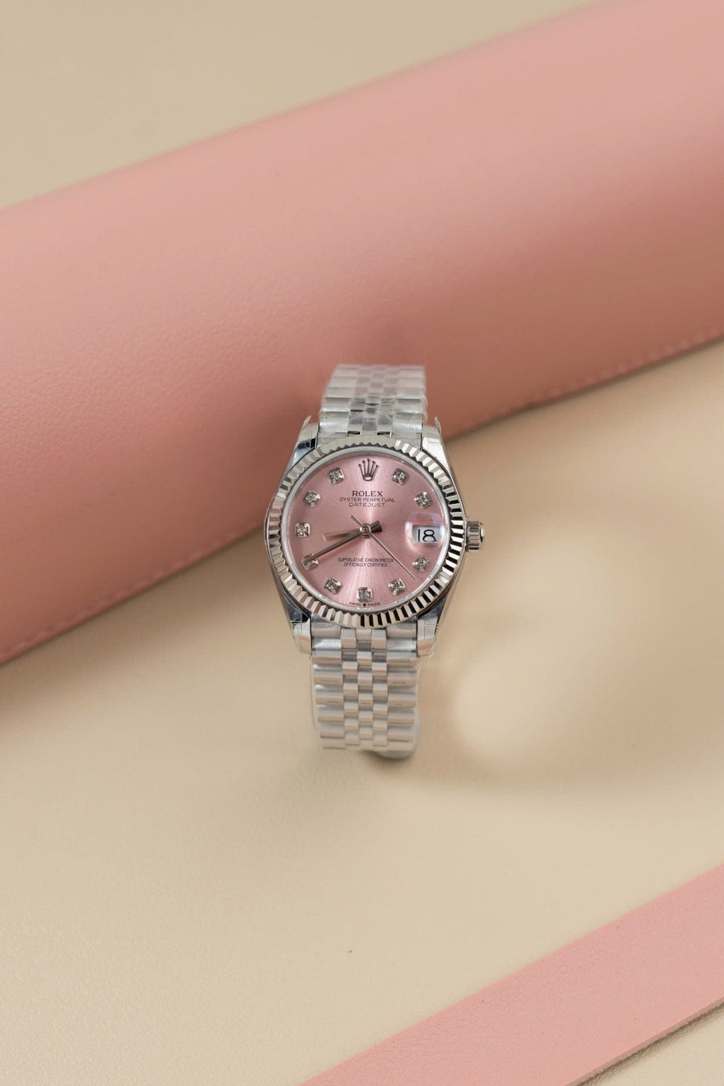 Rolex DateJust Lady Watch Pink Dial Jubilee Strap 31mm