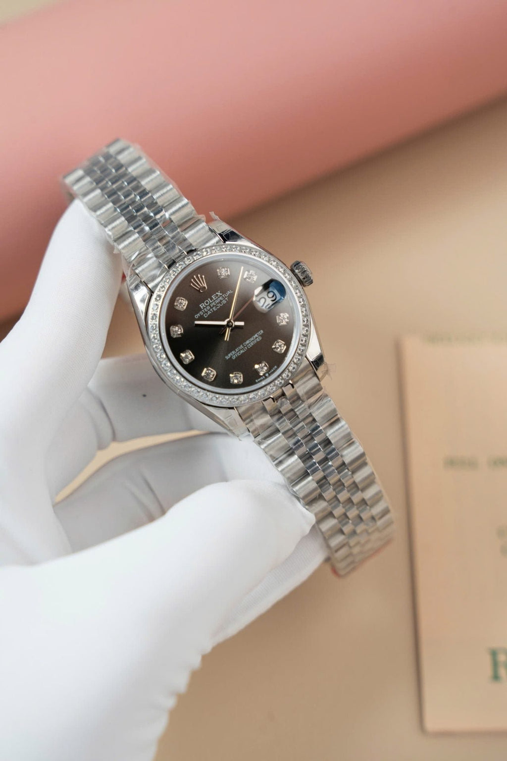 Rolex DateJust Lady Watch Gray Dial Jubilee Strap 31mm