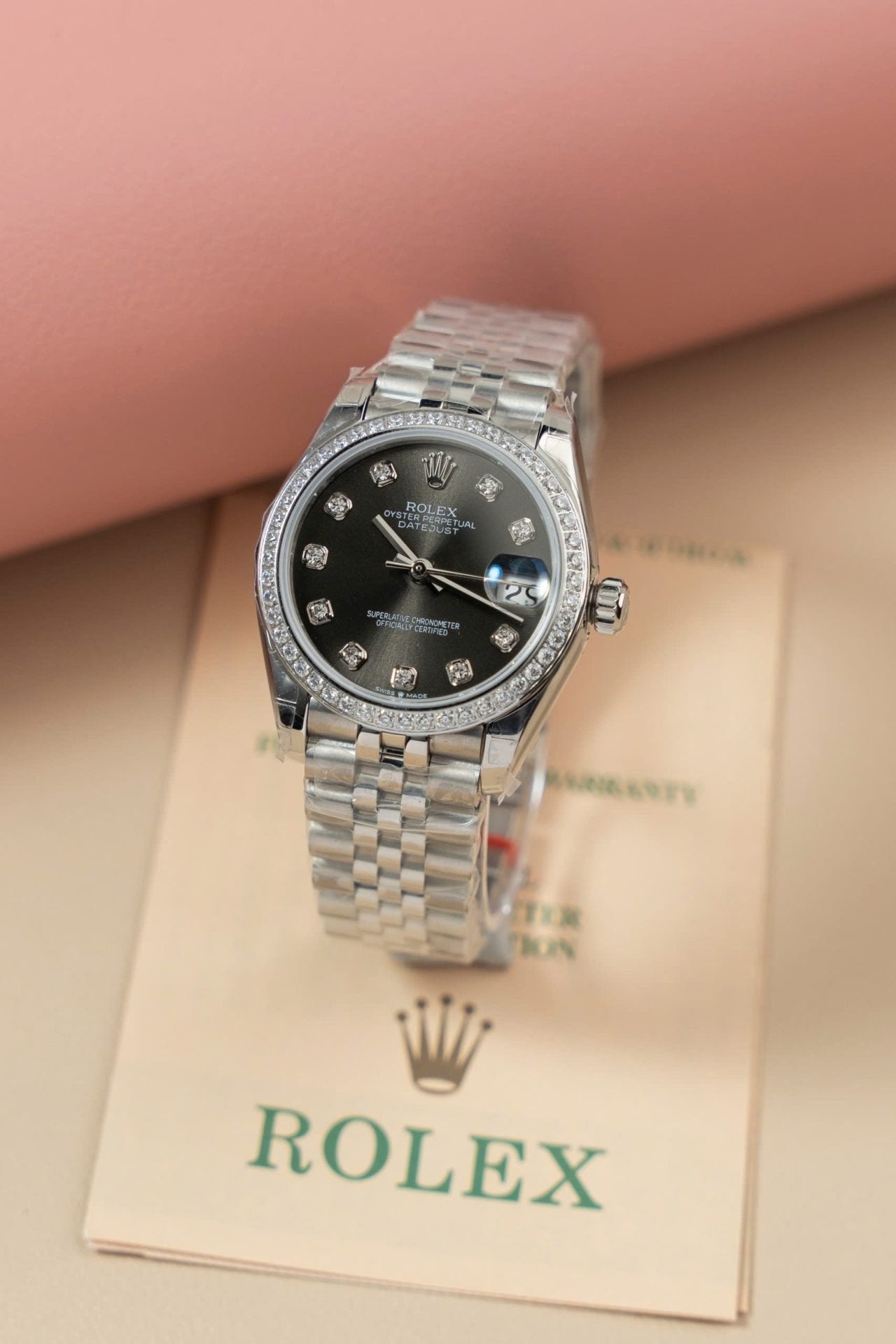 Rolex DateJust Lady Watch Gray Dial Jubilee Strap 31mm