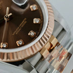 Rolex DateJust Chocolate Dial Watch 18K Gold Wrapped 36mm