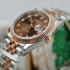 Rolex DateJust Chocolate Dial Watch 18K Gold Wrapped 36mm