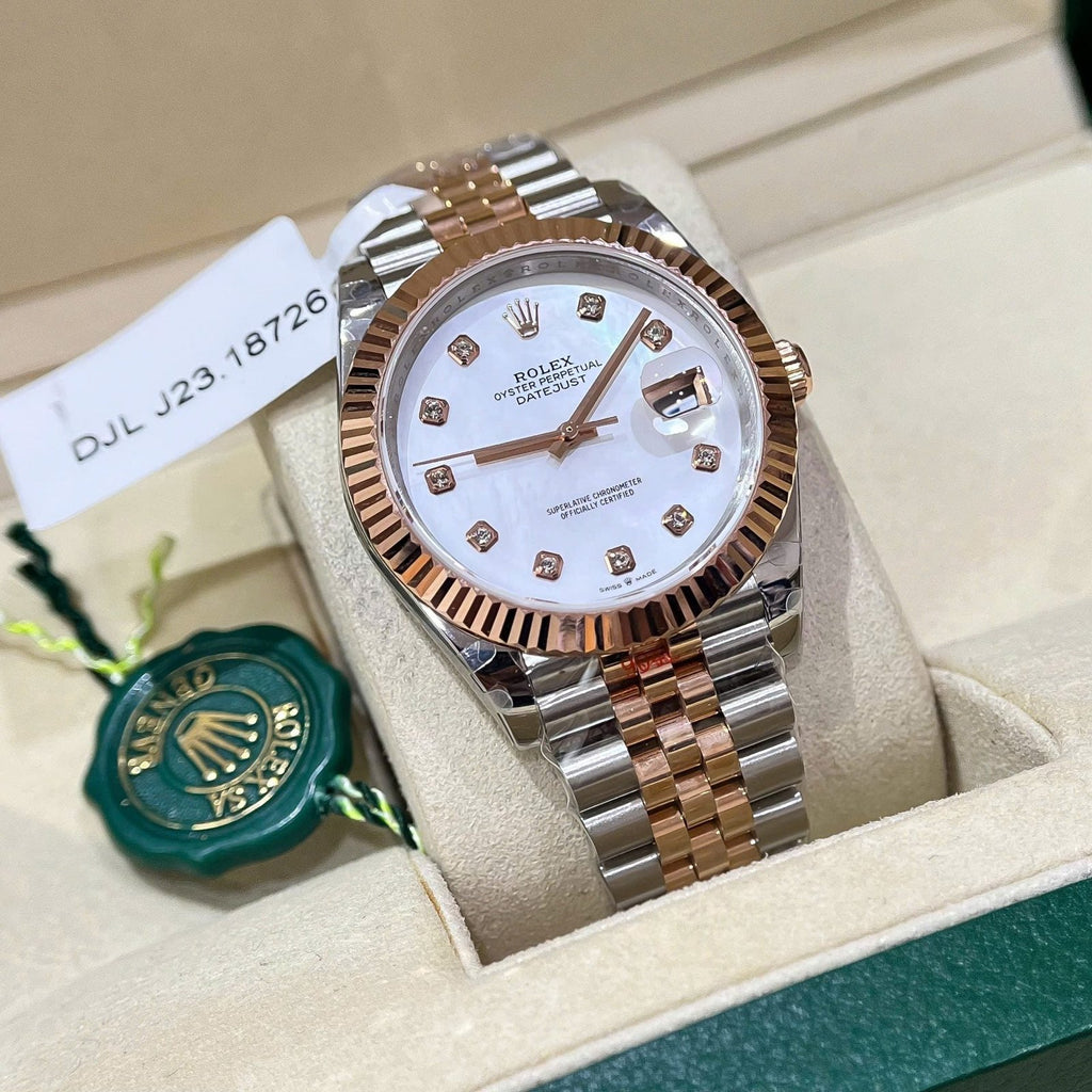 Rolex DateJust Dial Mother Of Pearl Gold Wrapped 41mm