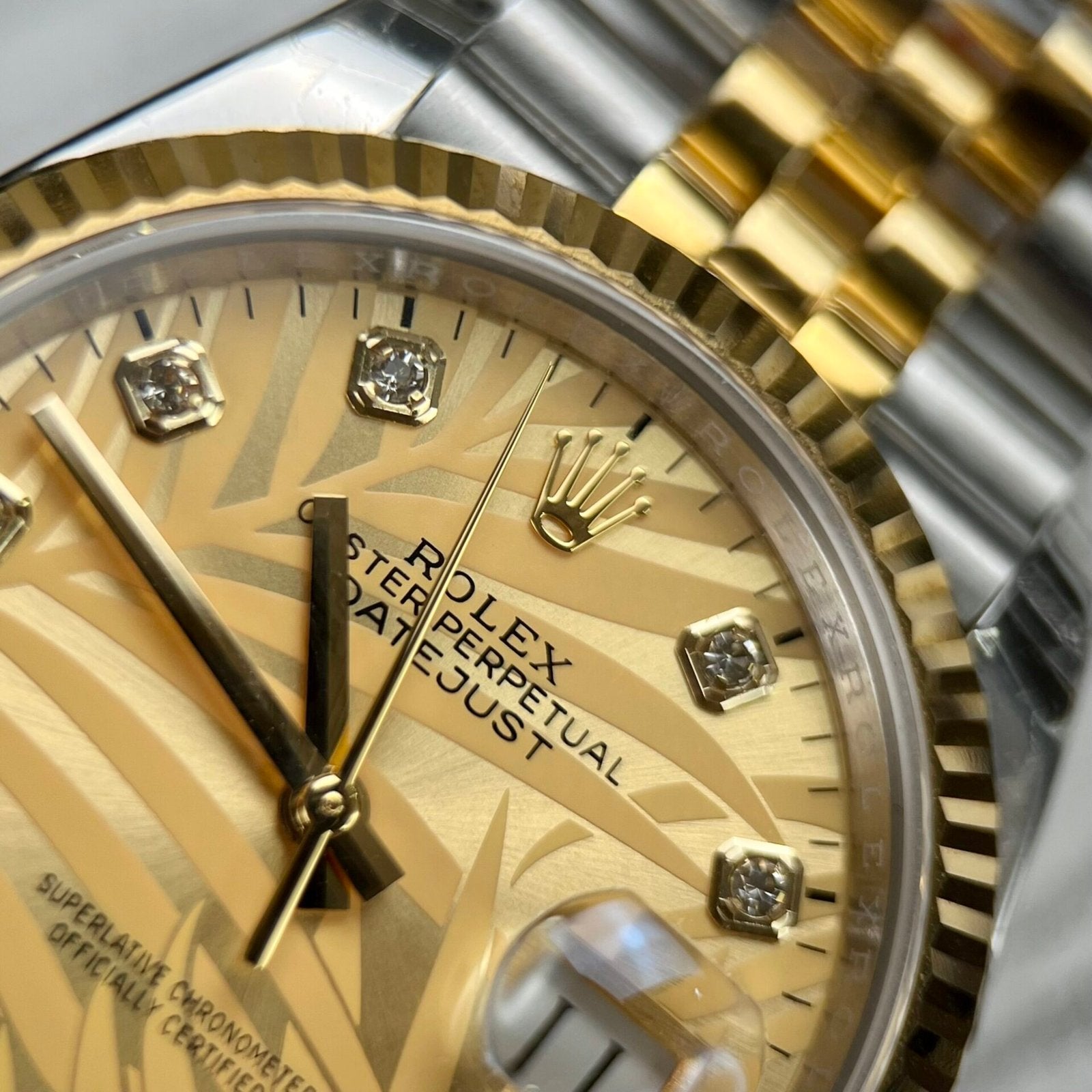Rolex Date Just Watch Demi Gold Jubilee Strap 36/41mm