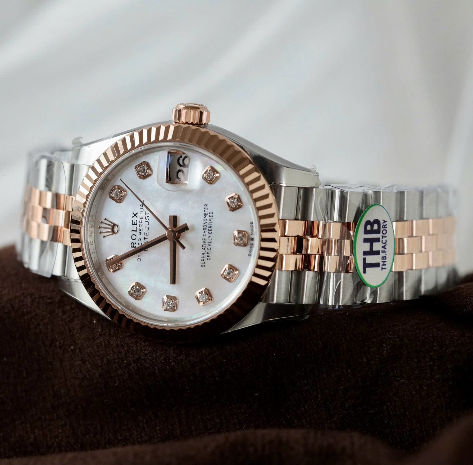 Rolex DateJust Dial MOP Watch Rose Gold 31mm