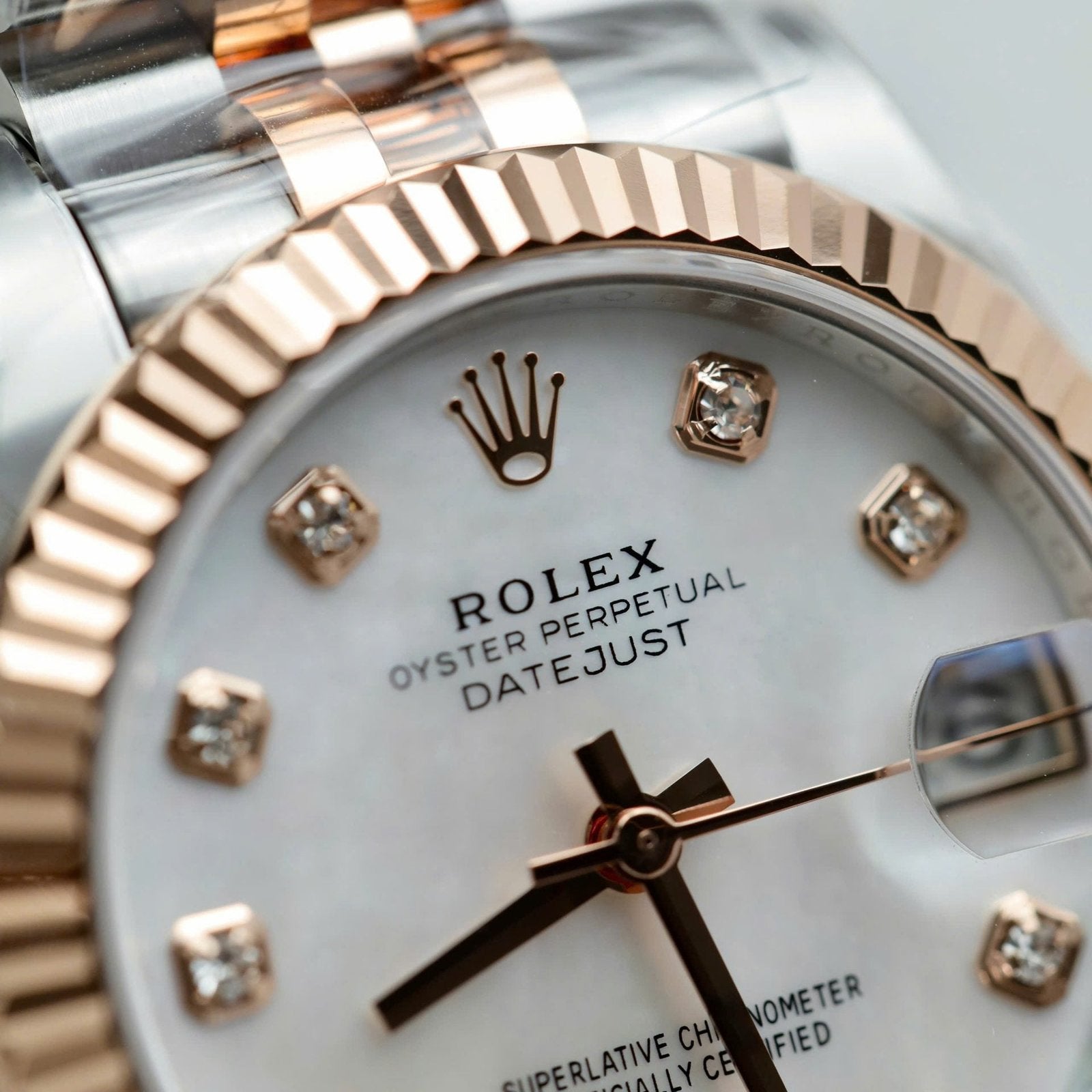 Rolex DateJust Dial MOP Watch Rose Gold 31mm