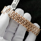 Rolex DateJust Butterfly Dial Watch Rose Gold Wrapped 18K + Diamonds Moissanite 31mm