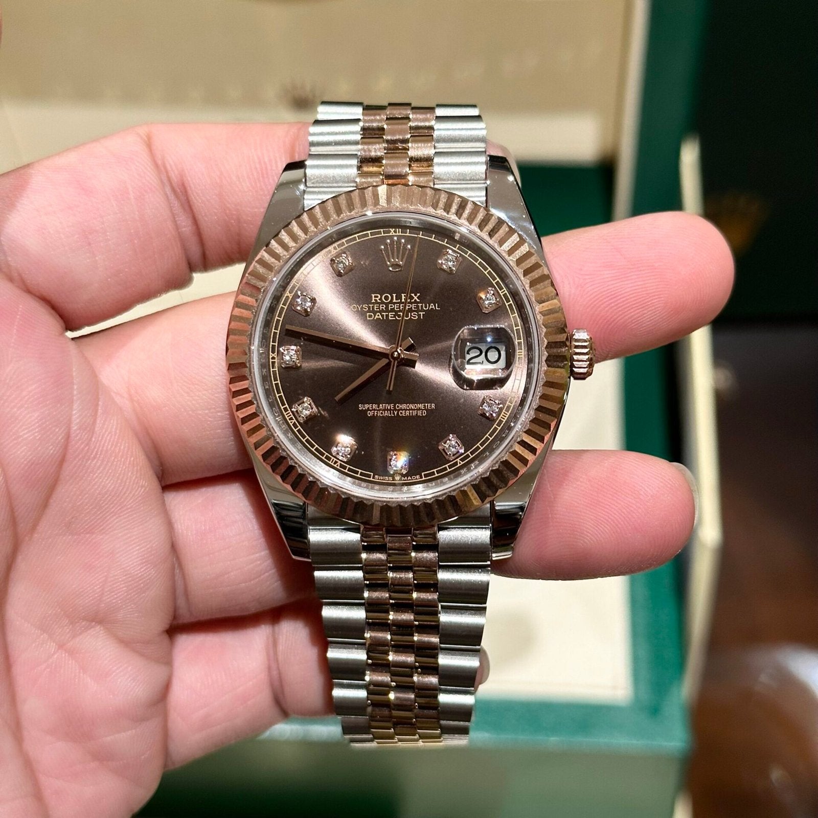 Rolex Watch Date Just Chocolate Dial 41mm