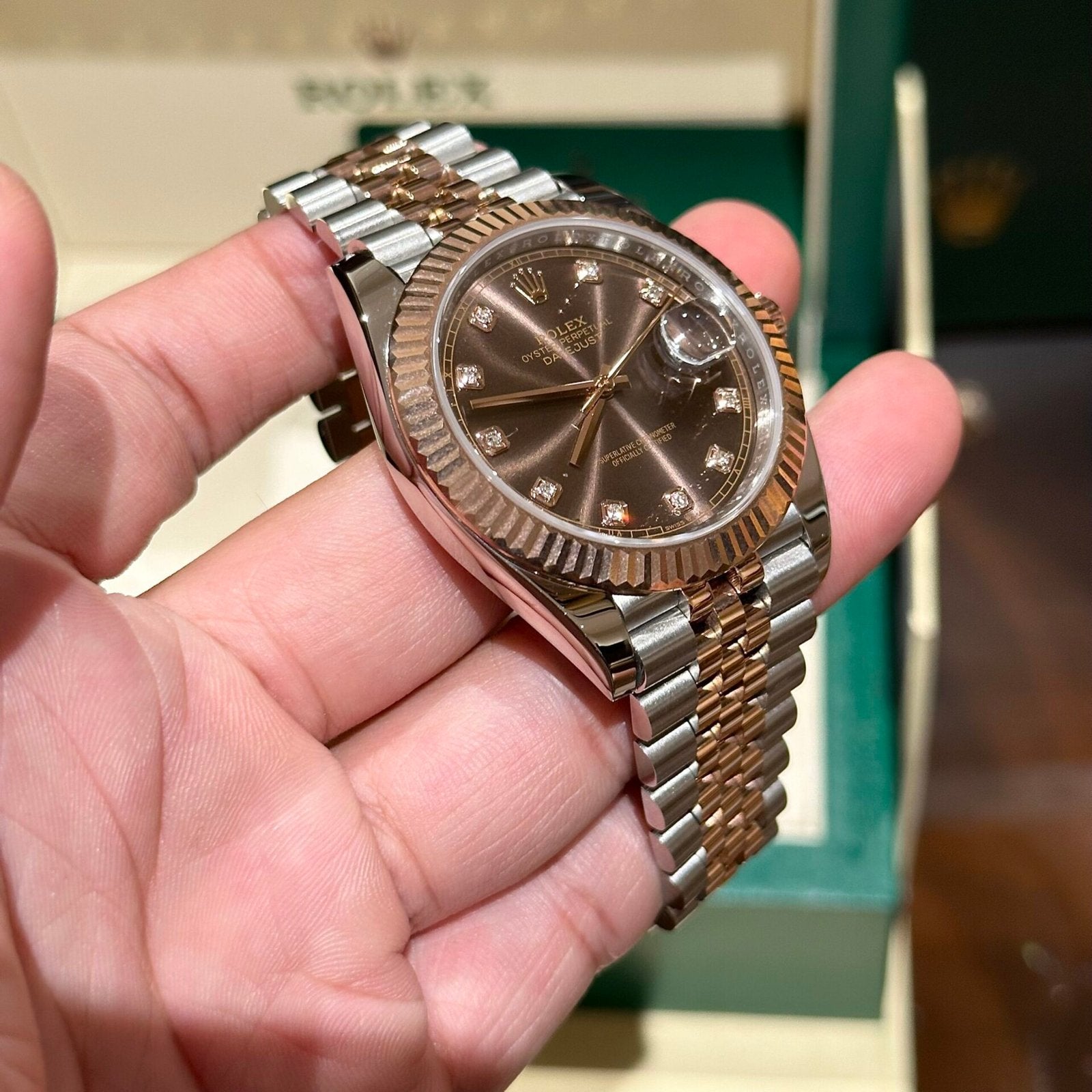 Rolex Watch DateJust Chocolate Dial 41mm