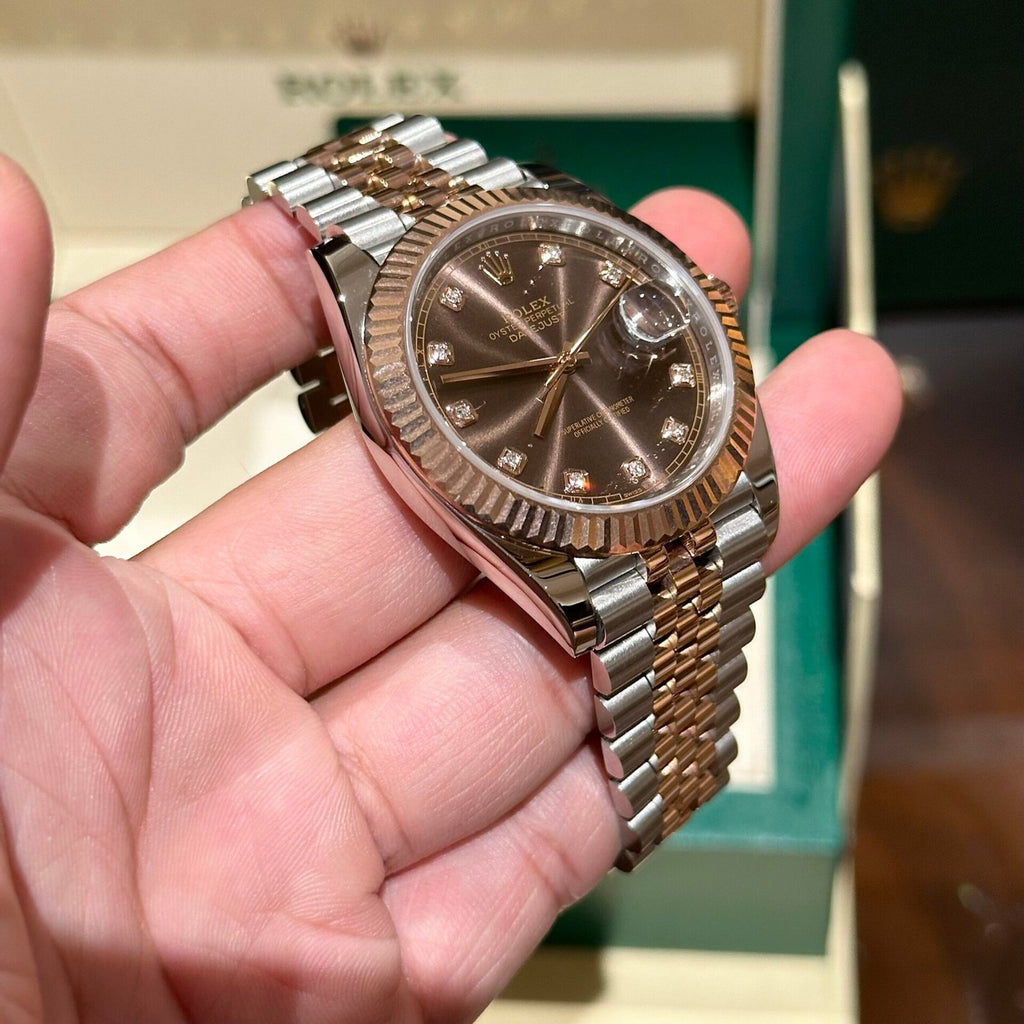 Rolex Watch Date Just Chocolate Dial 41mm