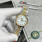 Rolex Watch Date Just Mother of Pearl Dial Demi Gold Dial 31mm